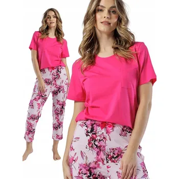 Dámské noční prádlo Leveza dámské pyžamo bavlna růžové, velikost XXL