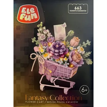 ostatní stavebnice Stavebnice EleFun Fantasy Collection Vozík Plný Květin 663 dílků