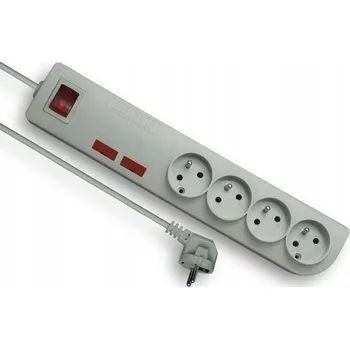 Napájecí kabel Prodlužovací Kabel lištový Elgotech 1,5 m 4 ks zásuvek šedý