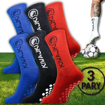 Pánské oblečení Protiskluzové fotbalové Ponožky tréninkové KIWAJKI sada JUNIOR 3 PÁRY