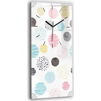 Hodiny Skleněné hodiny moderní ozdobné nástěnné geometrické provedení 30x60