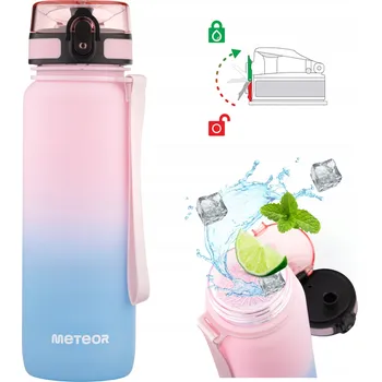 Láhev Sportovní Lahev Na Pití Meteor růžová modrá 800 ml s filtrem