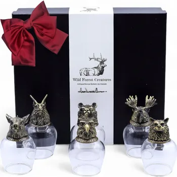 Sklenice Sada 6 Skleniček Bottom Up (100 ml) - Divoká Lesní Zvířátka