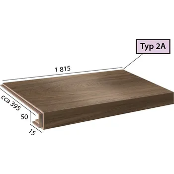 Schodiště Vinylové schody BRASED Longline Step 2A - 1085 Dub kouřový hnědý