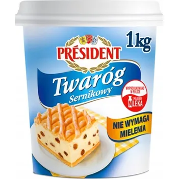 Tvaroh na cheesecake President 1 kg v kbelíku