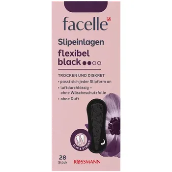 Menstruační vložka facelle Slipové vložky String&Slip černé 28 ks