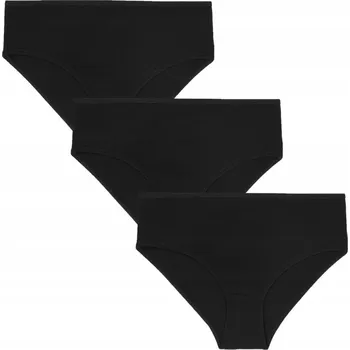 Kalhotky KALHOTKY *VELKOLEPÉ* BAVLNĚNÉ Figi ČERNÉ HLADKÉ POHODLNÉ Dámské ** MORAJ M