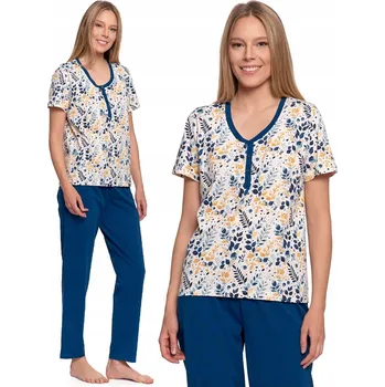 Dámské pyžamo DÁMSKÉ BAVLNĚNÉ PYŽAMO ROZEPÍNACÍ MORAJ KRÁTKÝ RUKÁV POHODLNÉ M