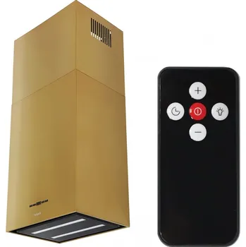 Digestoř Ostrůvkový odsavač par čtvercový zlatý lesk Murea 40 Maan 720 m3/h + dálkové ovládání