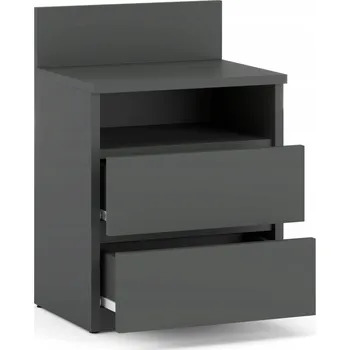 Noční stolek Noční stolek Stiv-Meble šedý matný 2 zásuvky 40x32x59 cm