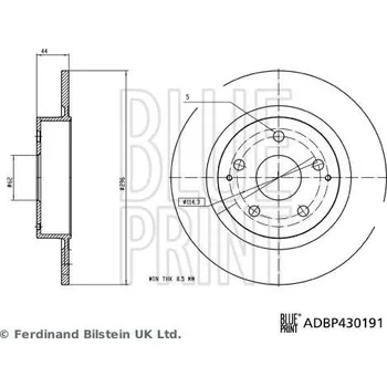 Brzdový systém Brzdový kotouč BLUE PRINT ADBP430191
