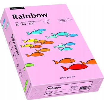 Kancelářský papír Kancelářský papír Rainbow A4 80g/m2 500ark světle růžový