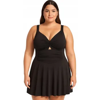 Dámské plavky VRCHNÍ DÍL plavek PLUS SIZE TANKINI černý Captain Mike 58