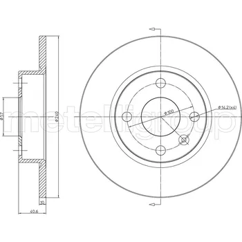 Brzdový kotouč TARCZA HAM.OPEL CORSA C 00-06 TYL