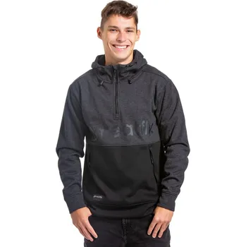 Pánská mikina Meatfly pánská technická mikina Tason Black Heather/Black | Černá | Velikost XXL