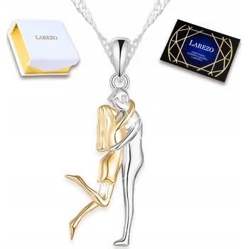 Náhrdelník Stříbrný náhrdelník pro zamilované – Objímání, věčná láska STŘÍBRO 925