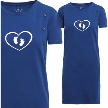 Podprsenka NOČNÍ prádlo MORAJ NA KOJENÍ bavlněné, pohodlné, tmavě modré, velikost L