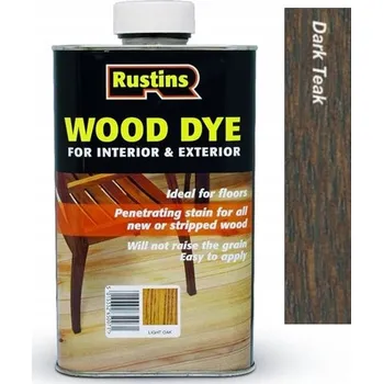 Vrták VYDATNÁ MOŘIDLA NA DŘEVO 24m2/l TMAVÝ TEAK RYCHLESCHNOUCÍ RUSTINS BARVIVO