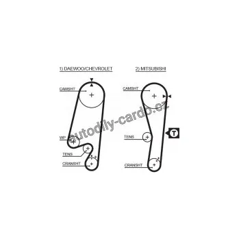Rozvod motoru Sada rozvodového řemene GATES (GT K025434XS) - MITSUBISHI