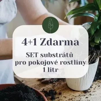 Substrát SET substrátu pro pokojové rostliny 1 litr 4+1 zdarma