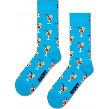 Pánské ponožky Ponožky unisex Happy Socks - tyrkysové / oranžové stříkance 36-40