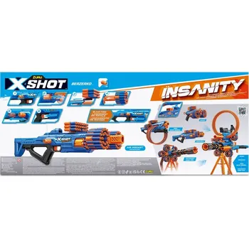 Dětská zbraň XShot Pistole na šipky Bezerko 8 Shot Insanity + 48 šipek - 36610