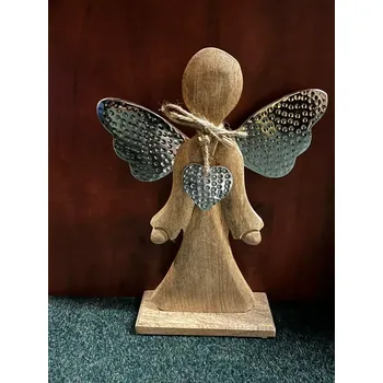 Anděl z mangového dřeva Soška