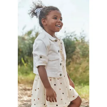 Dětská bavlněná bunda Mayoral 3407.6G.Mini.PPYA bílá 00X, vel. 104