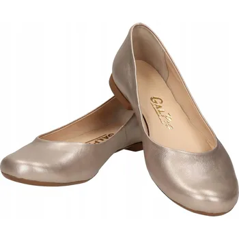 Dámská obuv BALERÍNKY CAMILLA ZLATÉ KOŽENÉ - VELIKOST 42