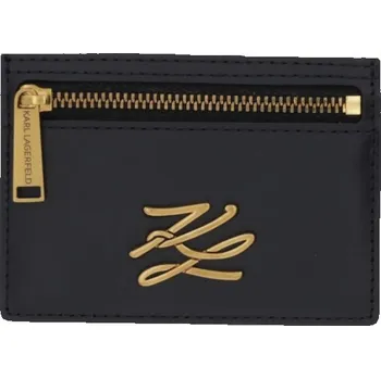 Peněženka Kožené pouzdro na karty Karl Lagerfeld K/AUTOGRAPH B1W32073 černá 99X, vel. ONE SIZE
