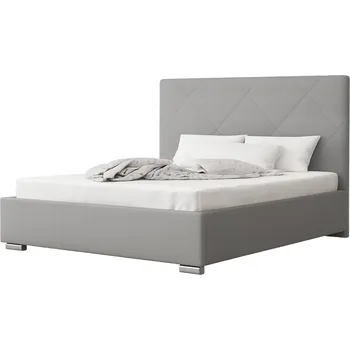 Postel Čalouněná postel DANGELO 5 140x200 cm, šedá látka + vyzvednutí ZDARMA