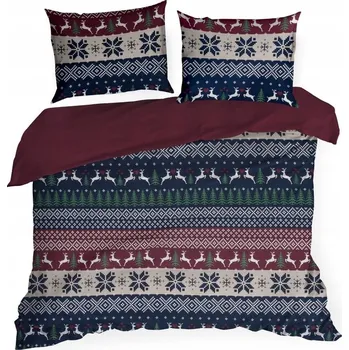 Povlečení SADA POVLEČENÍ VÁNOČNÍ 160x200 SKANDINÁVSKÝ STYL