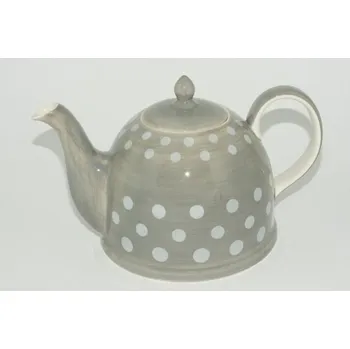 Konvice na čaj Konvička na čaj s puntíky (Šedá konvice z jemné kameniny)