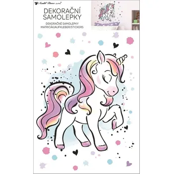 Samolepící dekorace Samolepicí dekorace pro děti jednorožec (42 x 60 cm) / Dětská samolepka na stěnu 15500 Room Decor