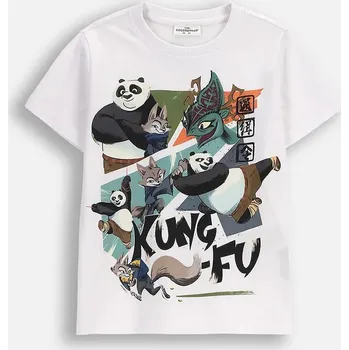 Dětské bavlněné tričko Coccodrillo ZC5143210LBD bílá 00X, vel. 92