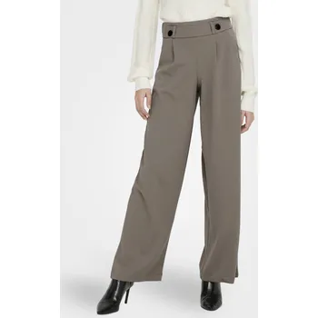 Dámské kalhoty Hnědé dámské široké kalhoty JDY Geggo - Dámské Jacqueline de Yong bílá | kaki 2715295