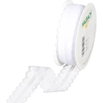 Stuha Krajková stuha bílá 30mm x 15m