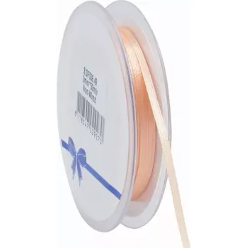 Stuha Oboustranná saténová stuha 3 mm x 50 m lososová