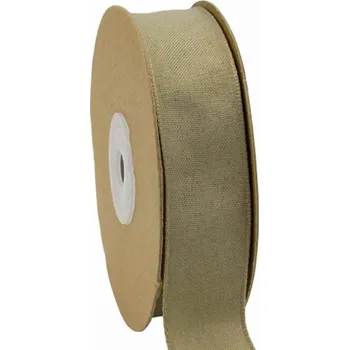 Stuha Přírodní stuha s drátkem 25 mm x 20 m šedohnědá