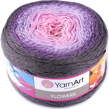 Příze Pletací příze Flowers 250 g, střední, 3 (276) růžová sv.