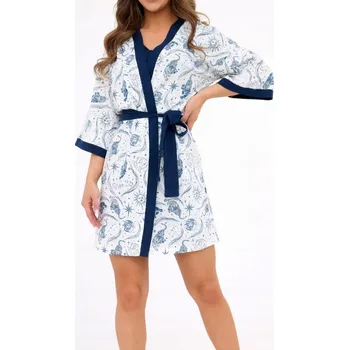 Dámský župan Dámský župan Cornette 742/444 Olivia vel. L (40) ecru astrologický vzor