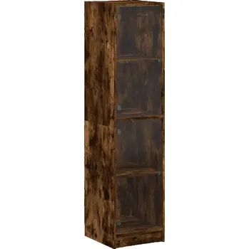 Knihovna Stojící vitrína VidaXL, hnědé odstíny, 37 x 35 x 142 cm