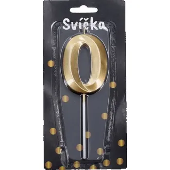 Dortová svíčka Wiky Svíčka dortová - Párty zlatá č. 0