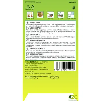 Semeno Zelseed Mrkev - Nantes 2 raná 2,8g