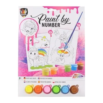 omalovánky Grafix Malování podle čísel Jednorožec a Víla