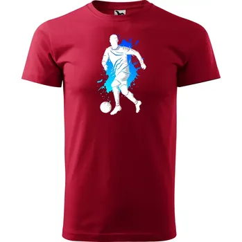 Pánské tričko Sablio Tričko s potiskem Fotbalista 1 - červené S