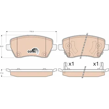 Brzdová destička Sada brzdových destiček, kotoučová brzda LUCAS GDB3546