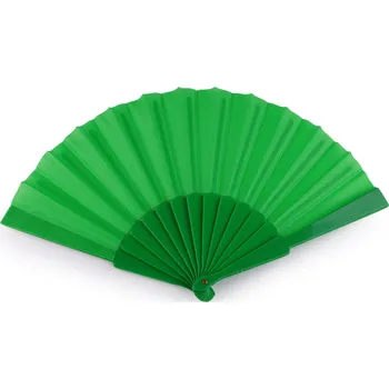 Karnevalový doplněk Vějíř textilní k dotvoření, malé, 7 zelená