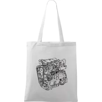 Motor Zetor Z 1006 - Taška bavlněná - 42 x 38 cm ( Bílá )