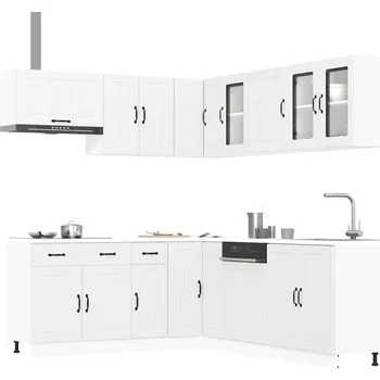 Kuchyňská skříňka 11dílná sada kuchyňských skříněk "Lucca" bílé kompozit Bílá3314921